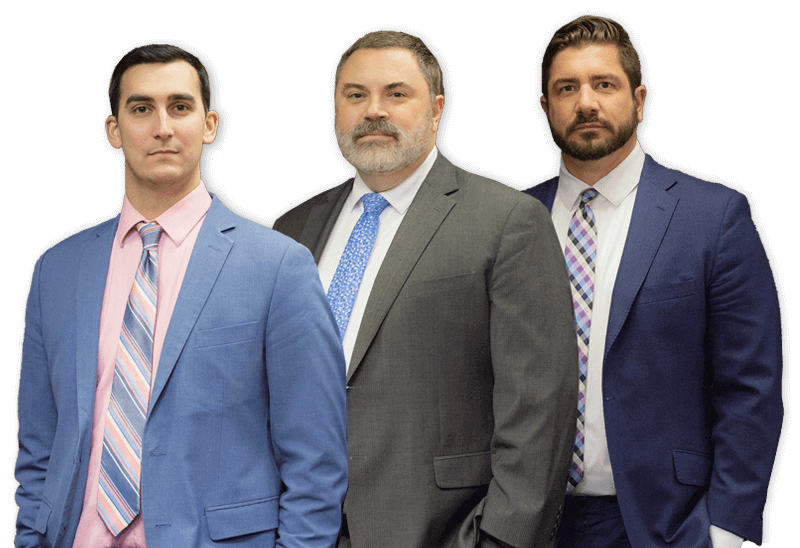Attorneys Don Olsen Jr., Bryan Bowen and Peter Scranton